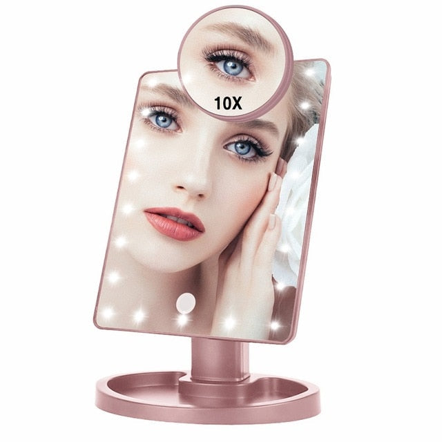Lighted Magnifying Makeup Mirror Countertop Vanity 10X | Zincera