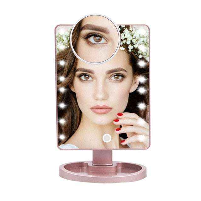 Lighted Magnifying Makeup Mirror Countertop Vanity 10X | Zincera