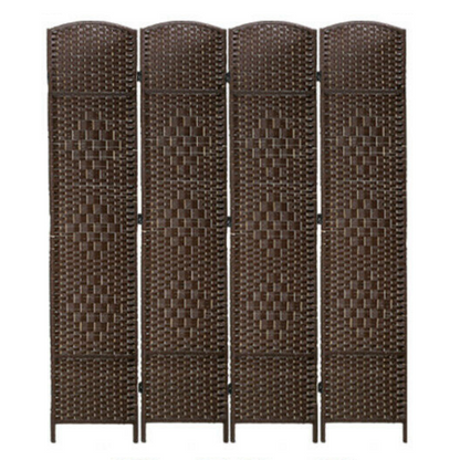 Modern Wooden 4-Panel Folding Room Divider Partition Screen