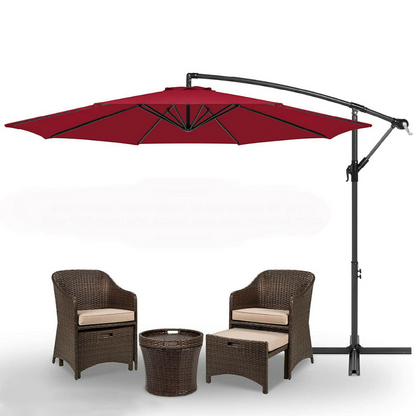 Large Outdoor Patio Cantilever Offset Patio Umbrella 10 ft