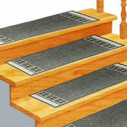 Modern Non Slip Carpeted Rug Stair Treads