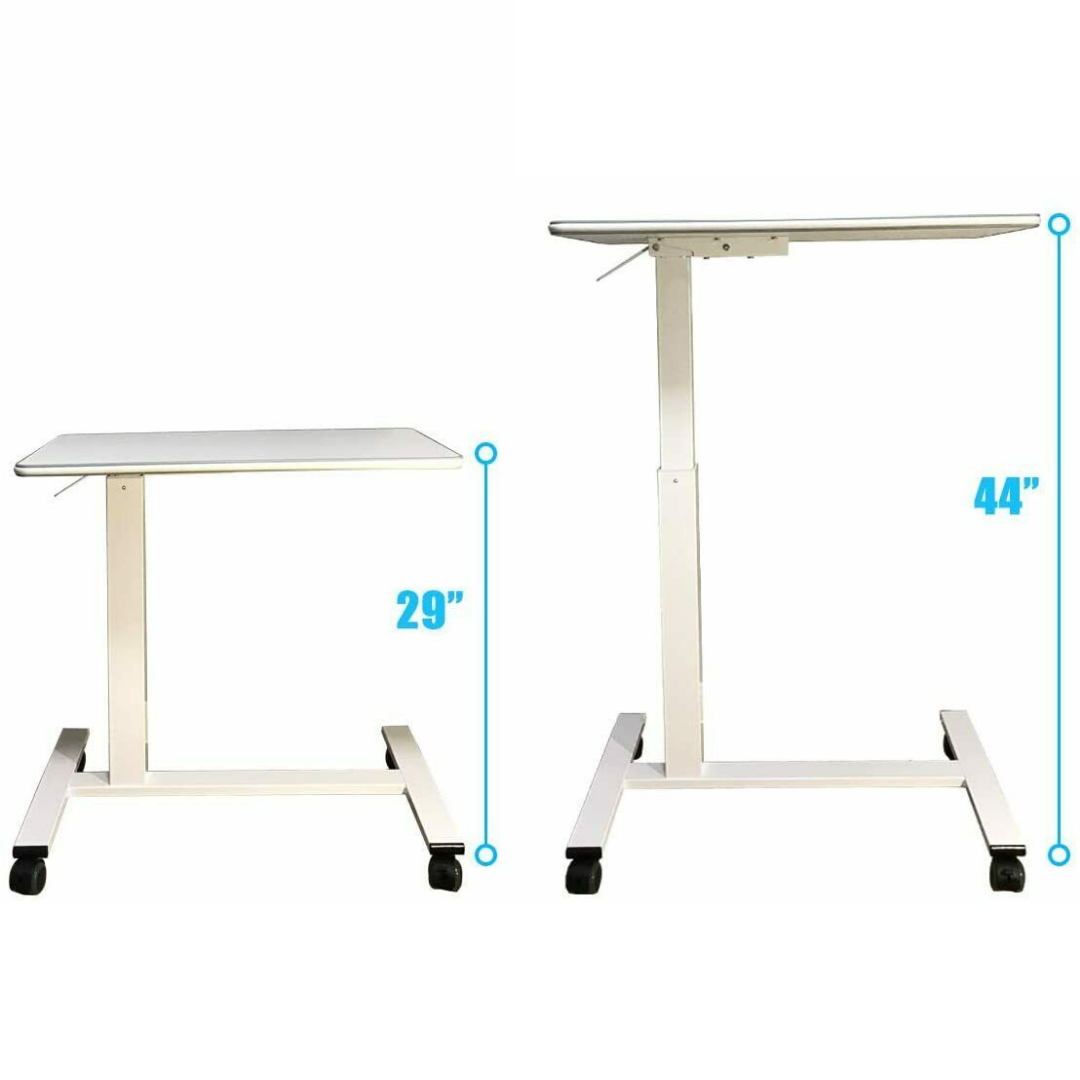 Adjustable Spacious Rolling Over Bed Hospital Tray Table Desk