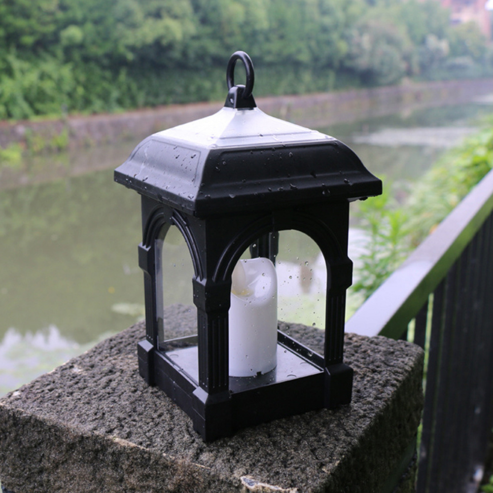 Deluxe Outdoor Solar Powered Hanging Lantern Light