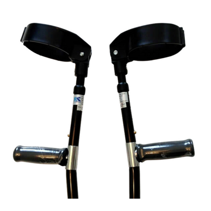 Lightweight Black Forearm Walking Crutches