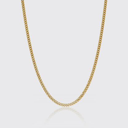 3mm Miami Cuban Link Chain - Gold