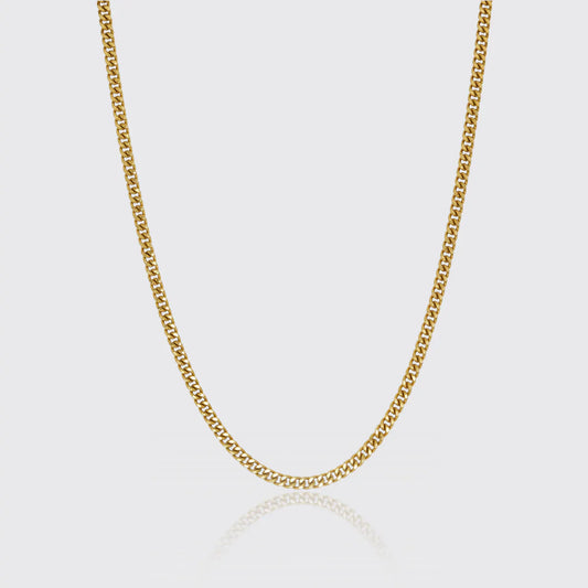 3mm Miami Cuban Link Chain - Gold