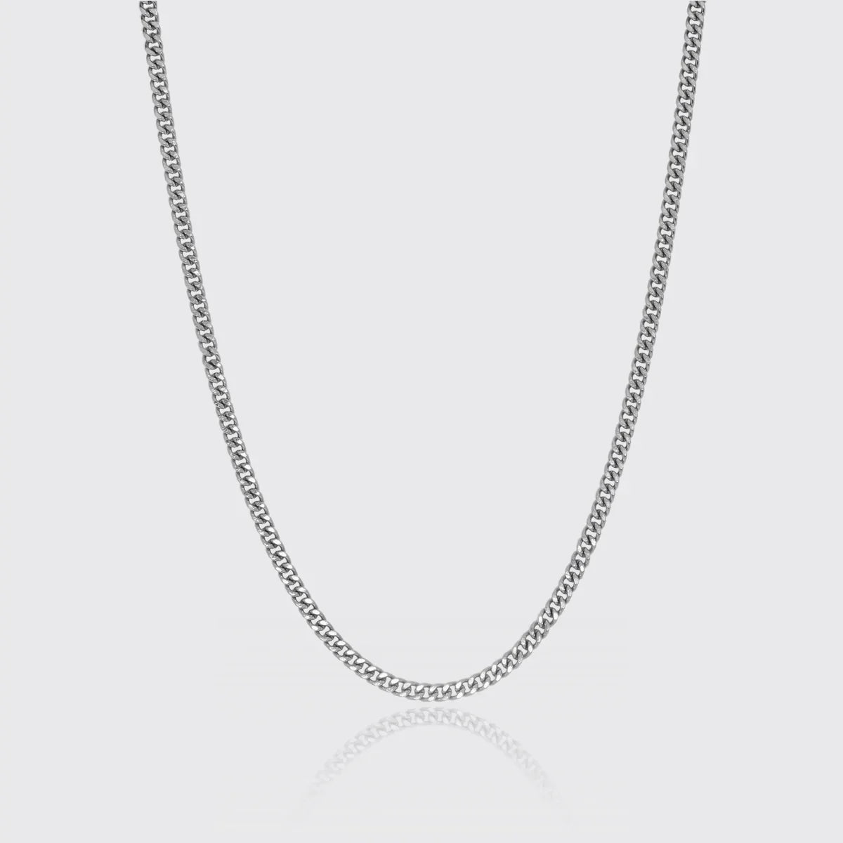 3mm Miami Cuban Link Chain - White Gold