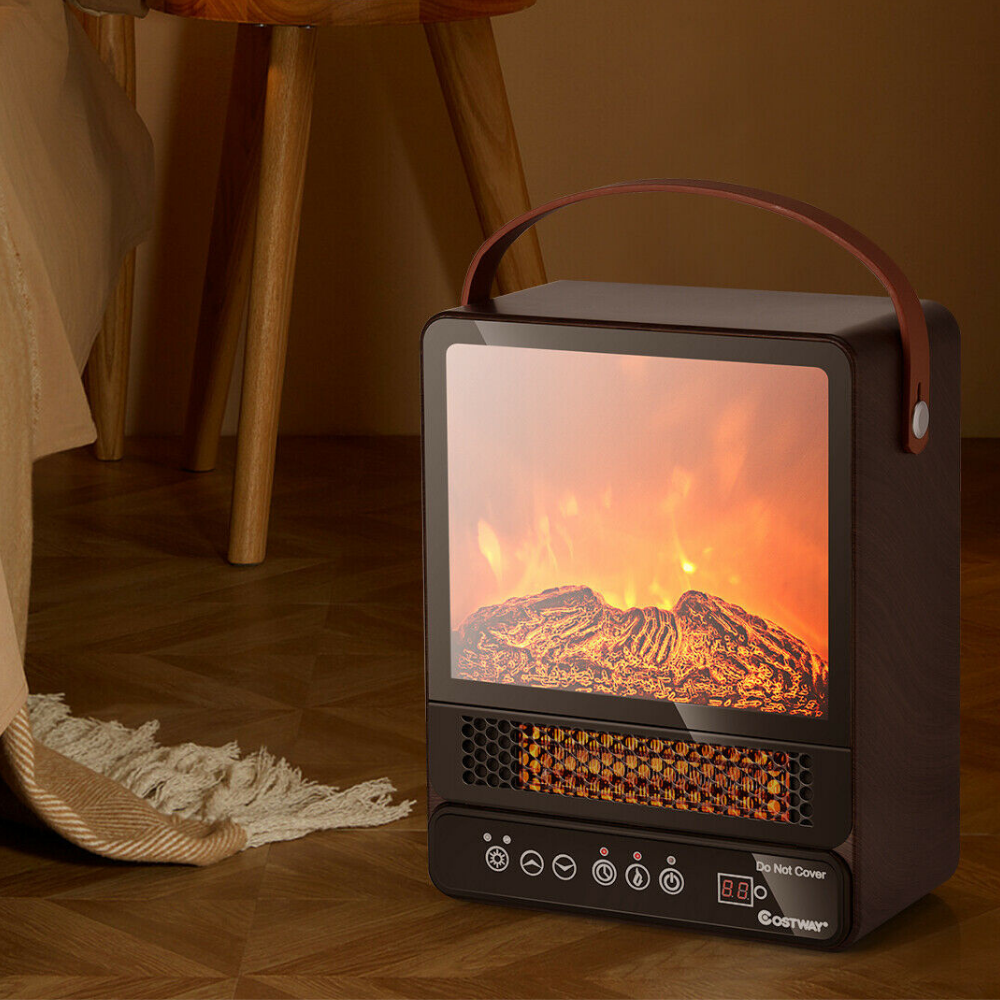 Electric Portable 3D Flame Indoor Space Heater 1500W