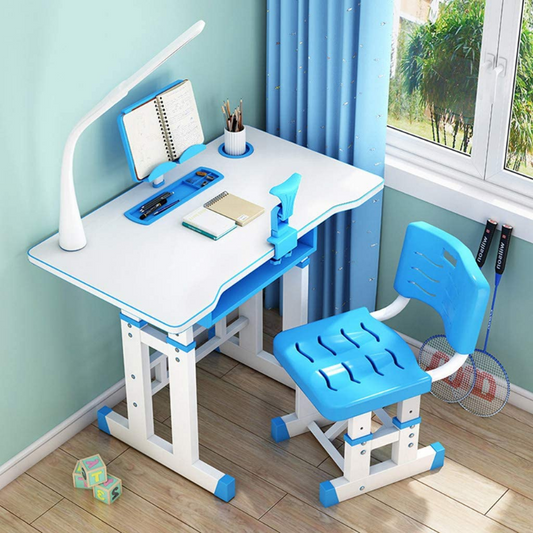 Interactive Kids Adjustable Large Study Desk And Chair Set