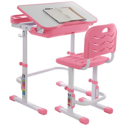 Interactive Kids Adjustable Large Study Desk And Chair Set