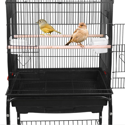 Portable Large Big Bird Cage With Wheels 59"