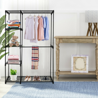 Large Freestanding Metal Clothing Closet Organizer Shelf 68in