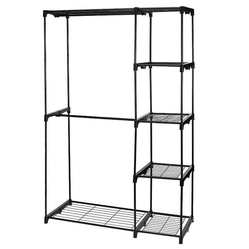 Large Freestanding Metal Clothing Closet Organizer Shelf 68in