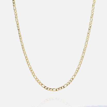 3mm Figaro Chain - Gold