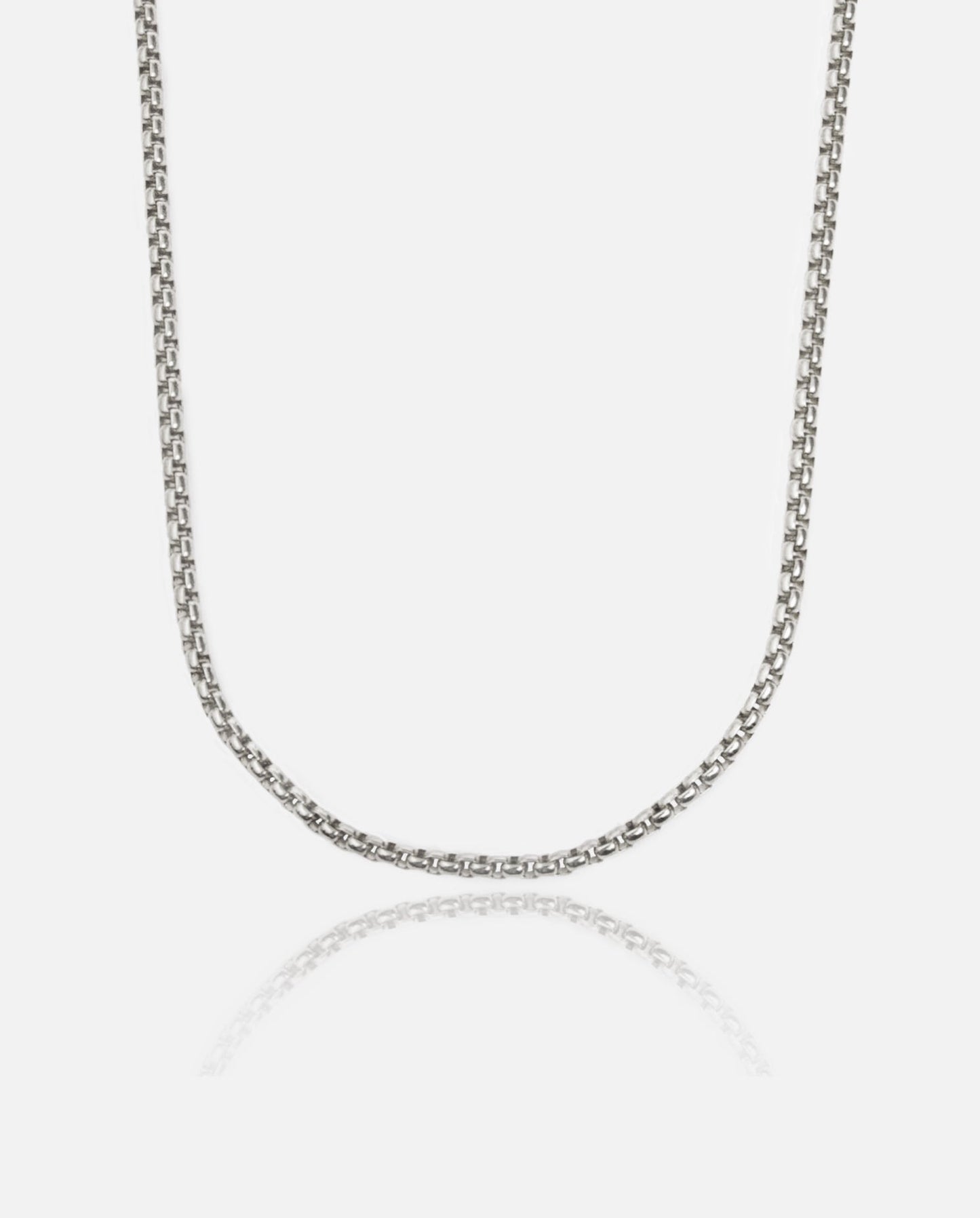 3mm mini rolo Chain - White Gold