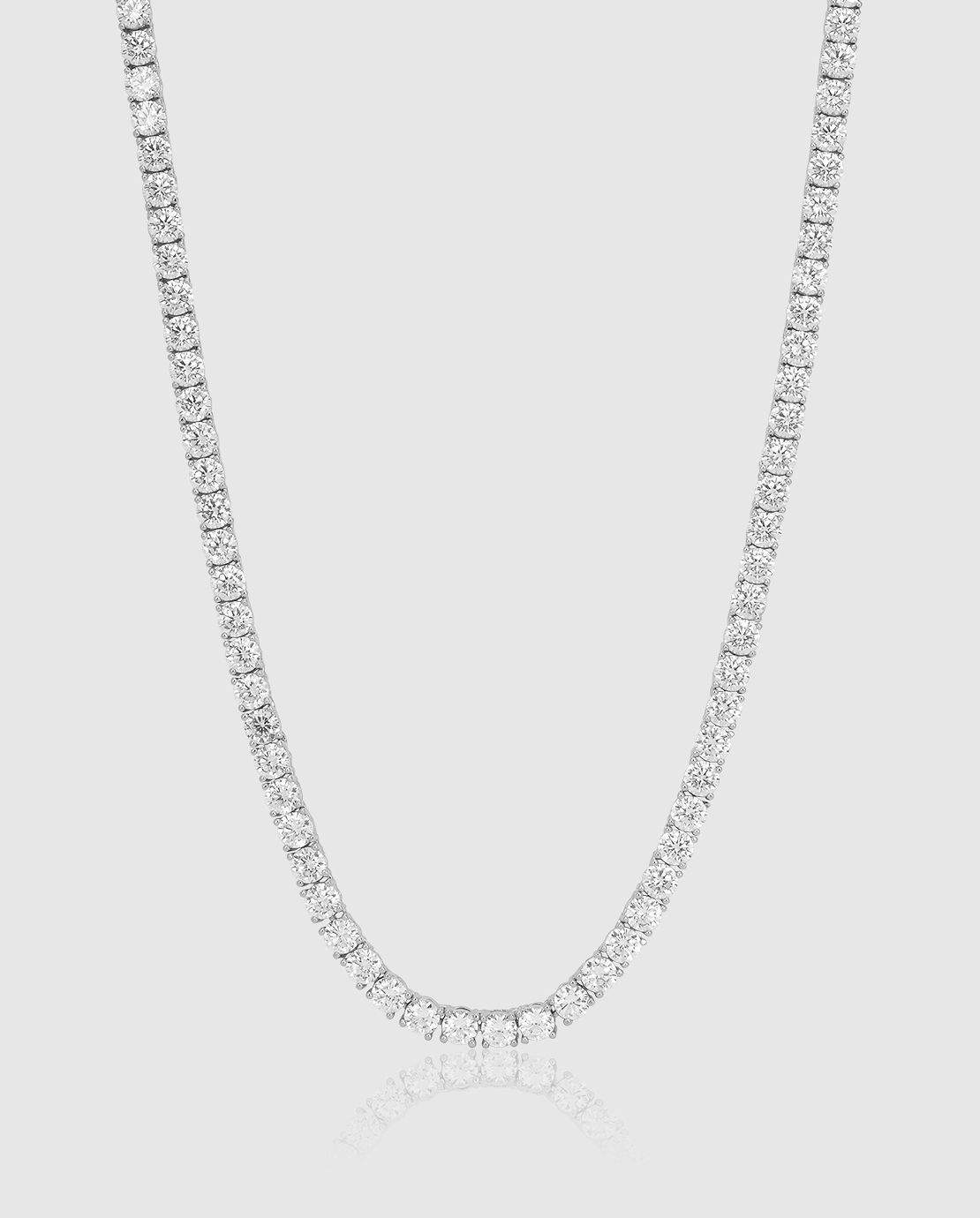 5mm Tennis Chain - White Gold