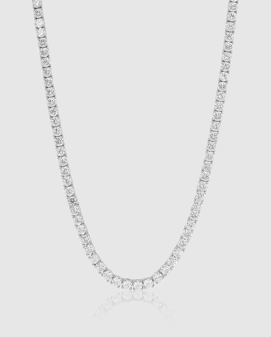 5mm Tennis Chain - White Gold