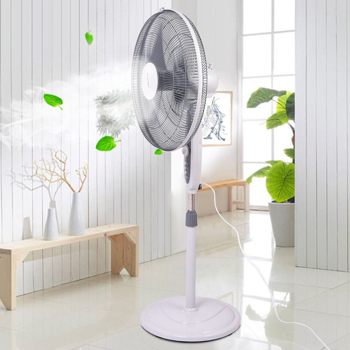 Portable Compact Standing Pedestal Oscillating Fan