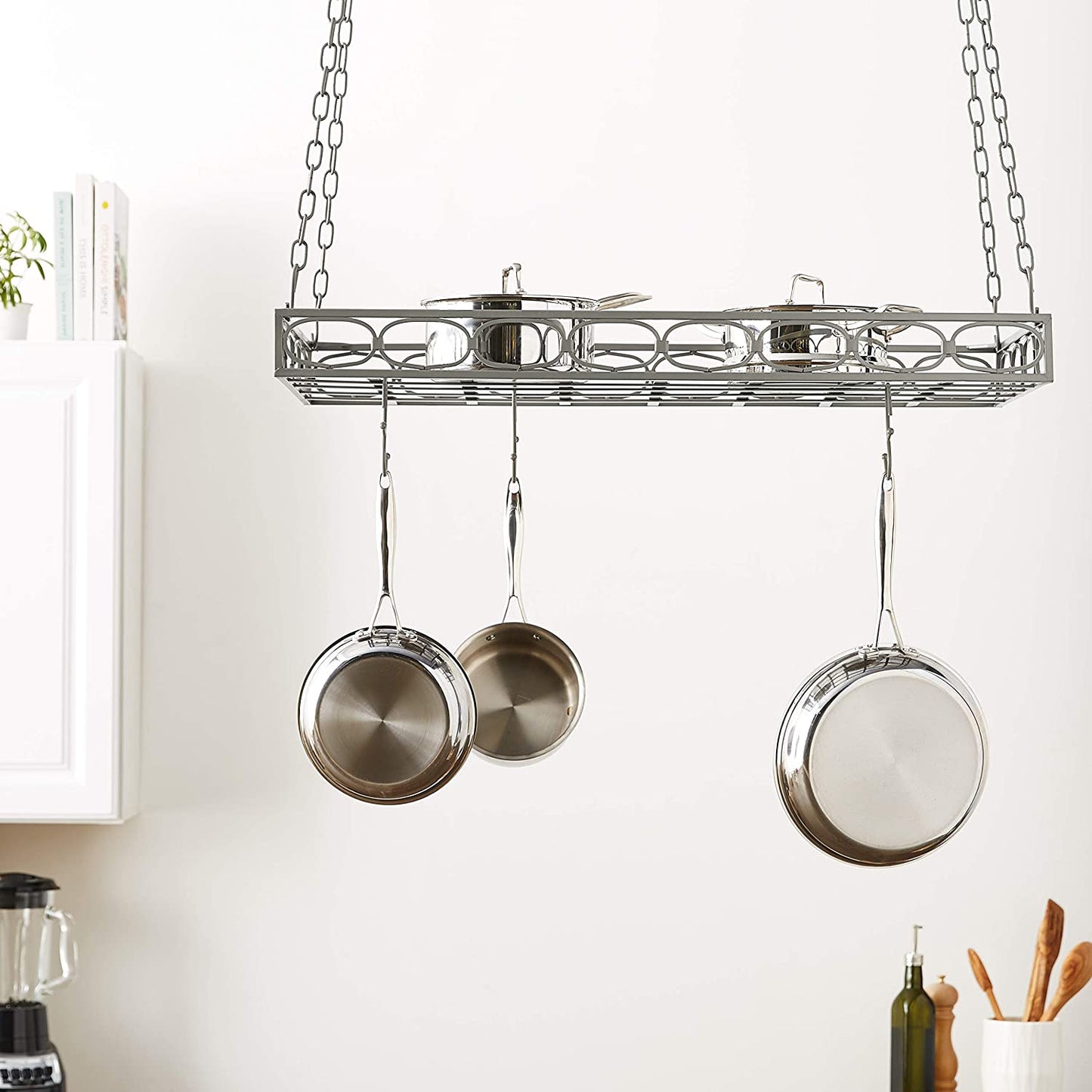 Heavy Duty Hanging Pot And Pan Holder Kitchen Organizer Rack