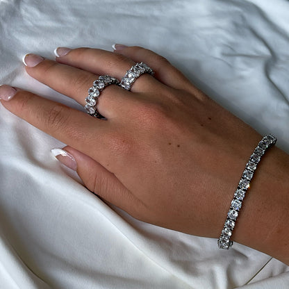 Tatiana Silver Tennis Bracelet with AAAAA Cubic Zirconia