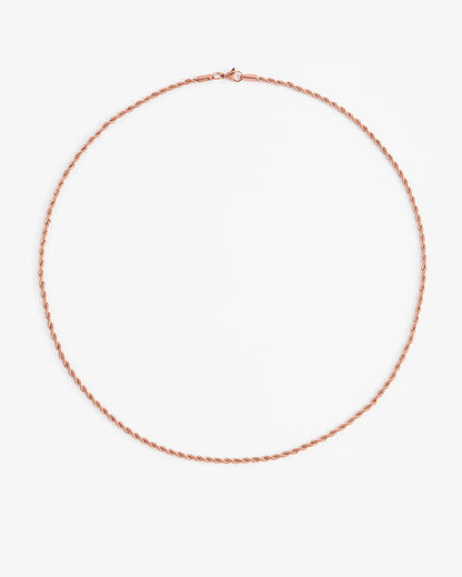 3mm Rope Chain - Rose Gold