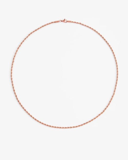 3mm Rope Chain - Rose Gold