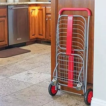 Portable Heavy Duty Wheeled Folding Grocery Shopping Cart