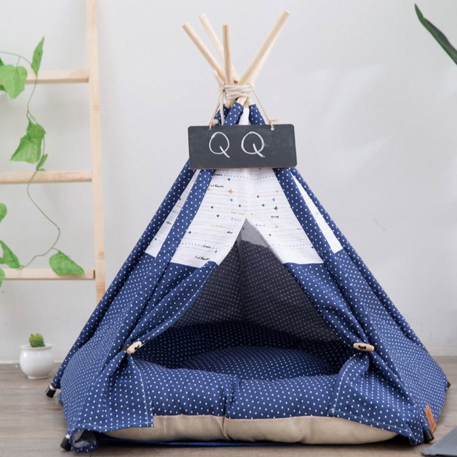 Large Spacious Pop Up Custom Pet Dog Teepee Bed Tent