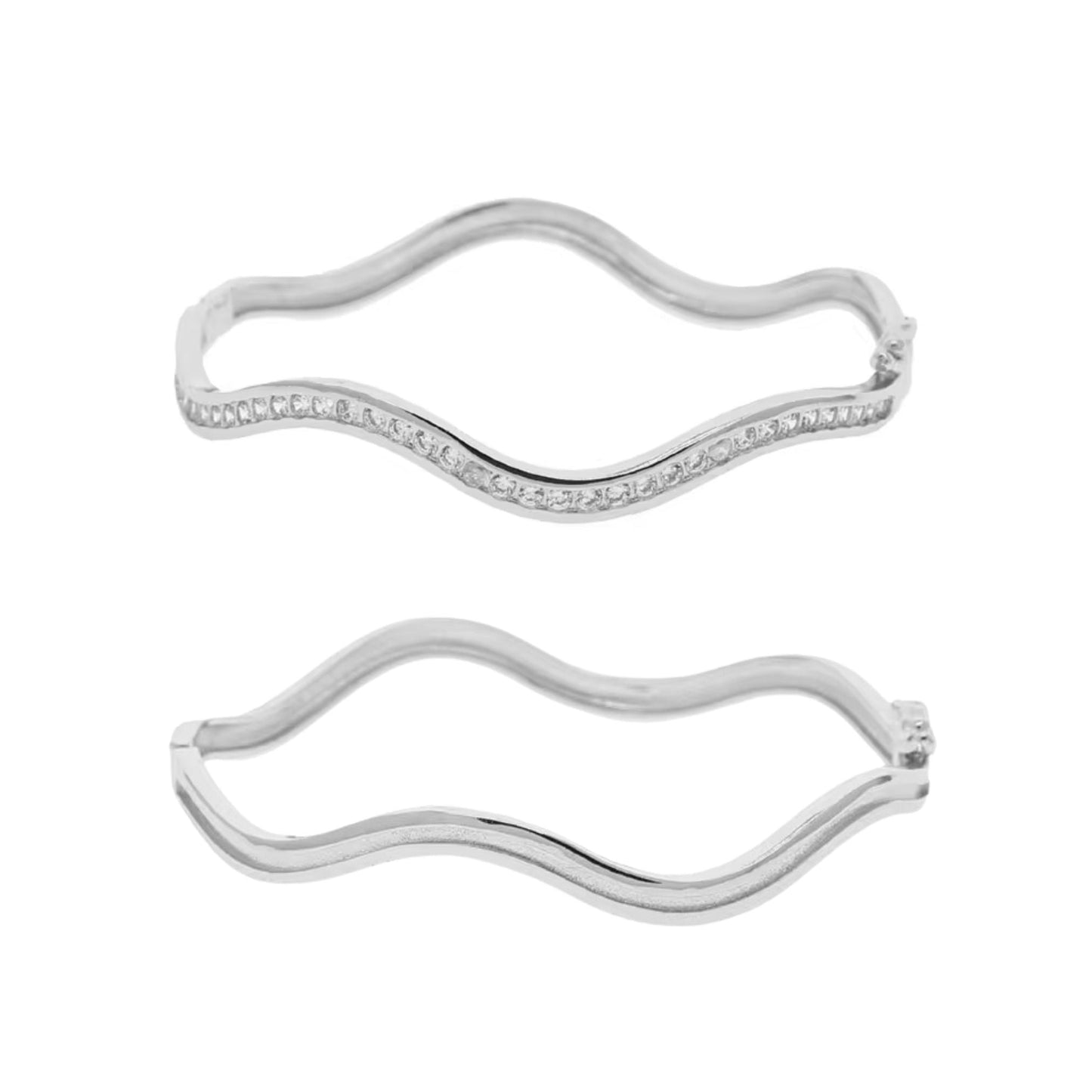 Lily Bangle Sample Collection - Silver