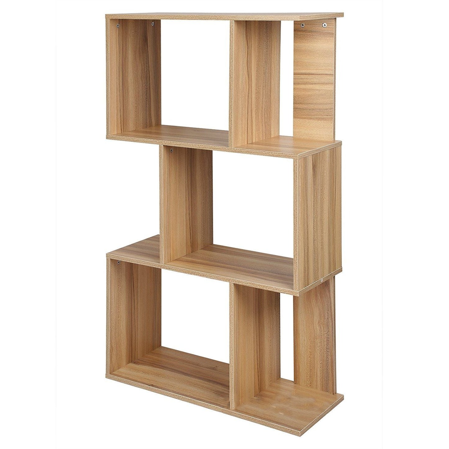 Large Standing Office Wood Book Organizer Storage Shelf 6 Cubes