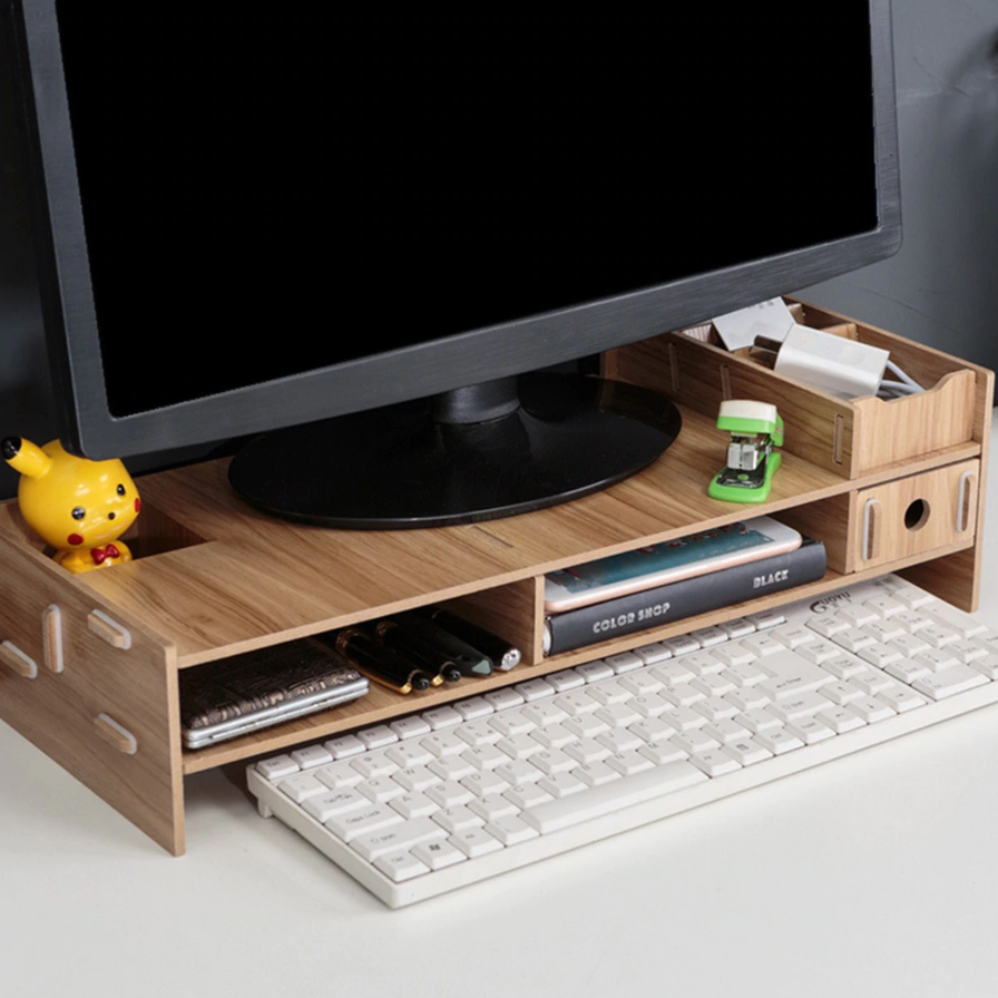 Computer Monitor Riser Mount Stand With Drawer | Zincera