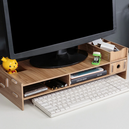 Computer Monitor Riser Mount Stand With Drawer | Zincera