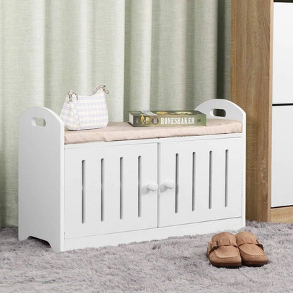 Large Entryway Shoe Shelf Storage Bench Organizer