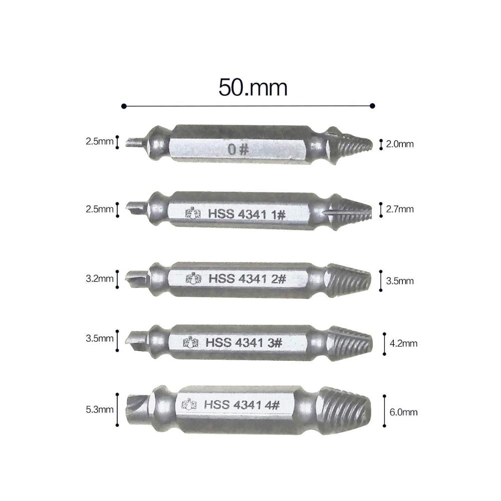 Screw and Broken Bolt Extractor Set