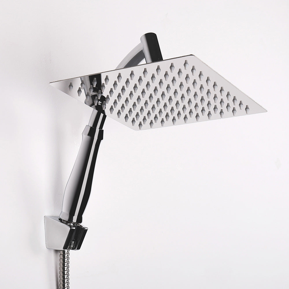 Rainfall Shower Head Square Stainless Steel | Zincera