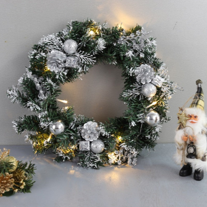 Artificial LED Lighted Christmas Hanging Wreath