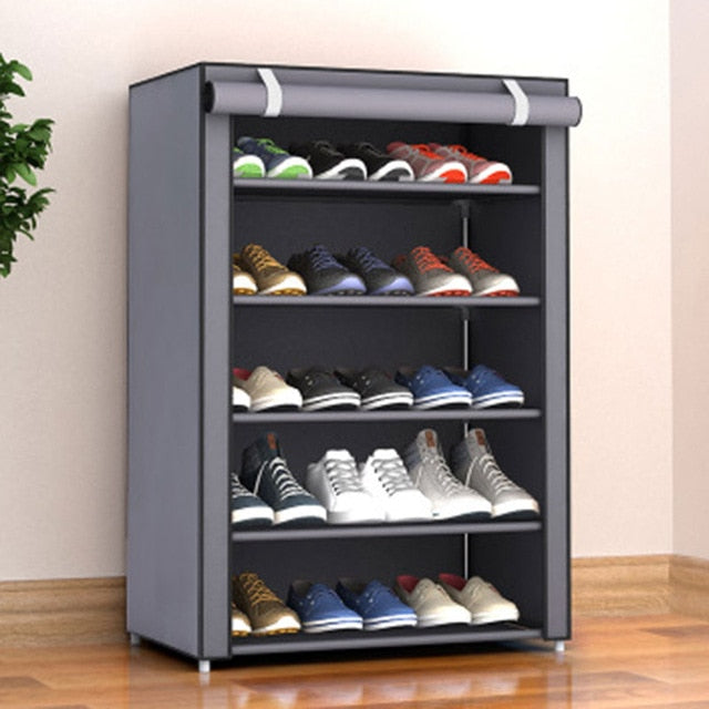 Spacious Shoe Storage Cabinet Organizer Cubby Stackable Rack | Zincera