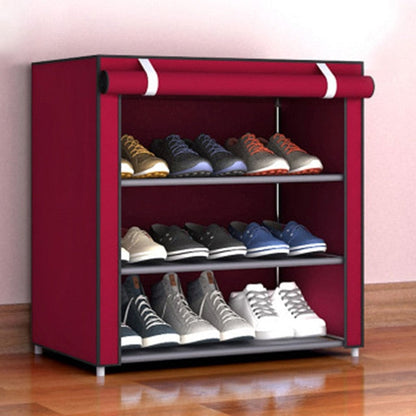 Spacious Shoe Storage Cabinet Organizer Cubby Stackable Rack