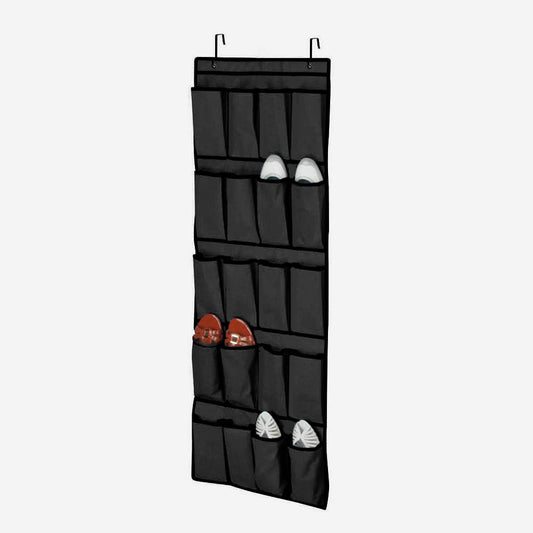 Premium 20 Pair Over Door Hanging Shoe Organizer Rack | Zincera