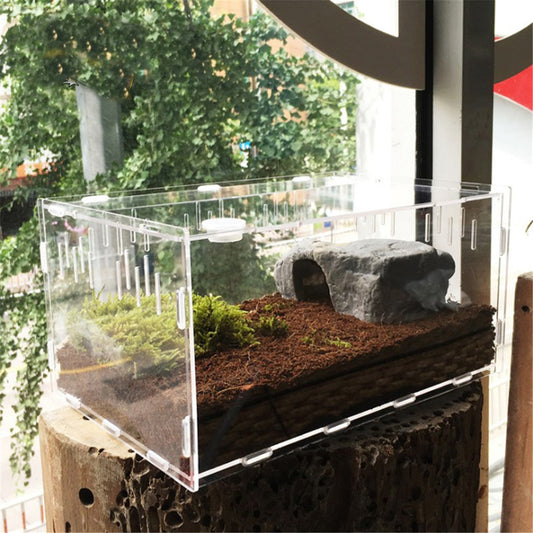 Premium PVC Transparent Reptile Enclosure Terrarium Tank