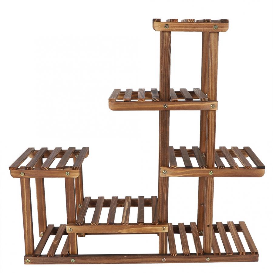 Large Multi Tiered Indoor Wooden Plant Stand