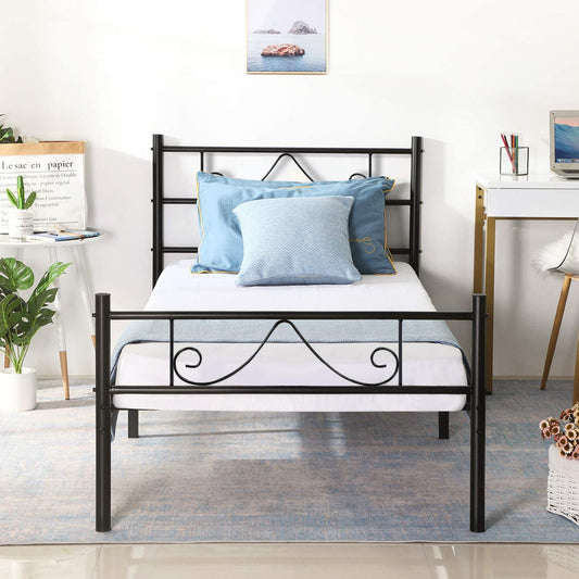 Premium Black Platform Metal Bed Frame