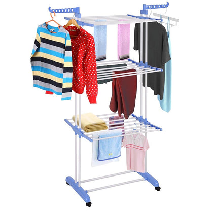 Heavy Duty Portable Rolling Clothes Free Standing Hanger Rack