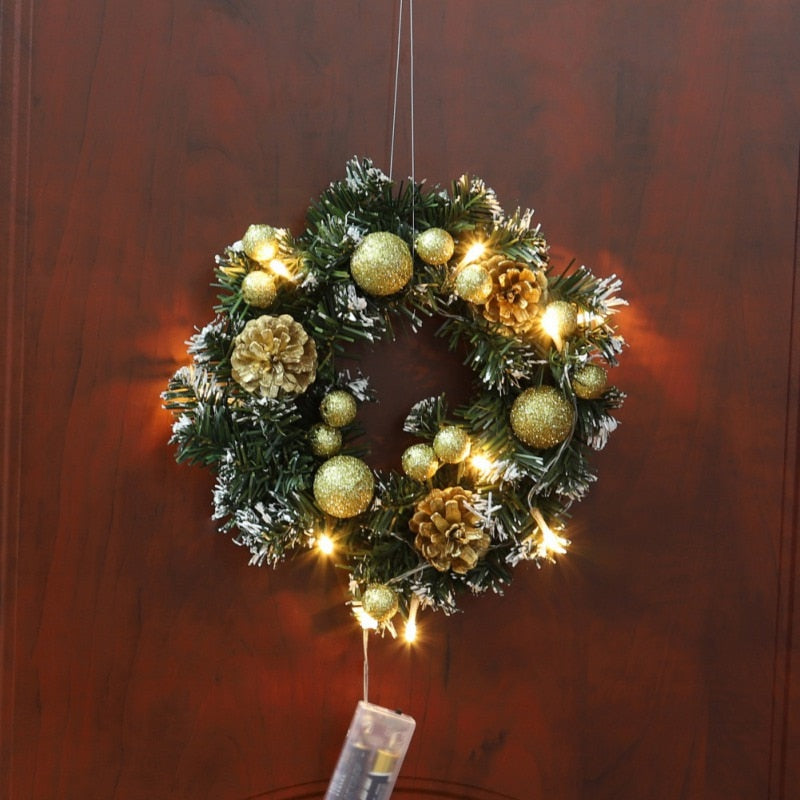 Artificial LED Lighted Christmas Hanging Wreath