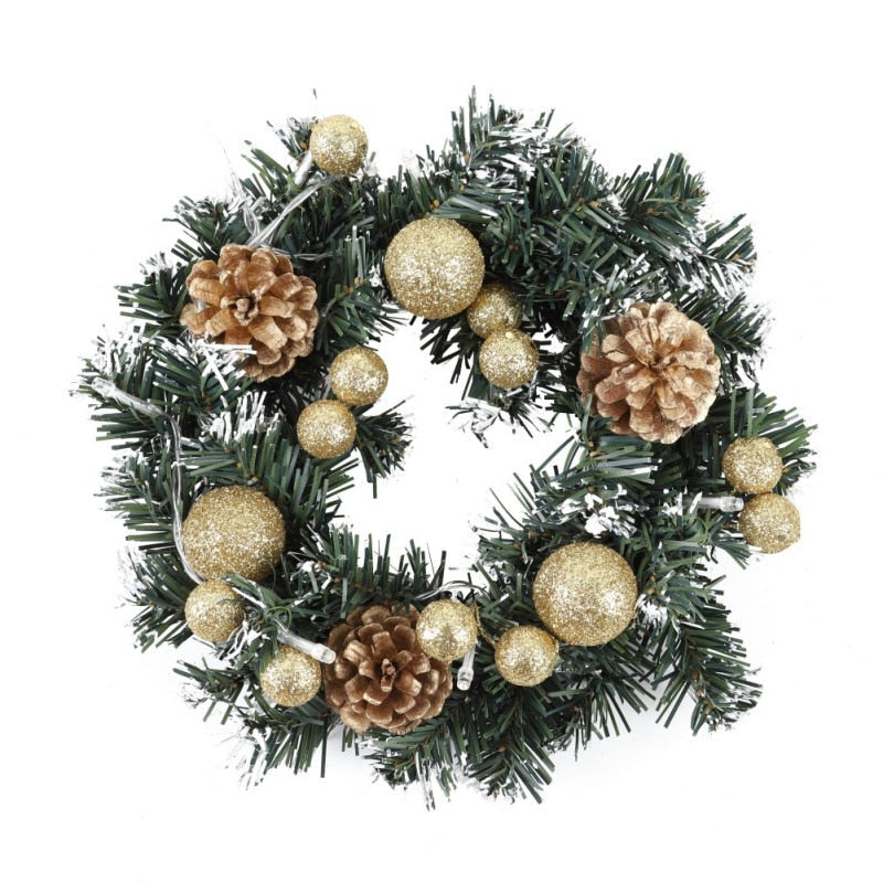 Artificial LED Lighted Christmas Hanging Wreath