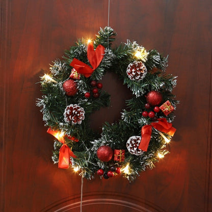 Artificial LED Lighted Christmas Hanging Wreath