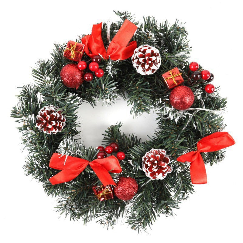 Artificial LED Lighted Christmas Hanging Wreath