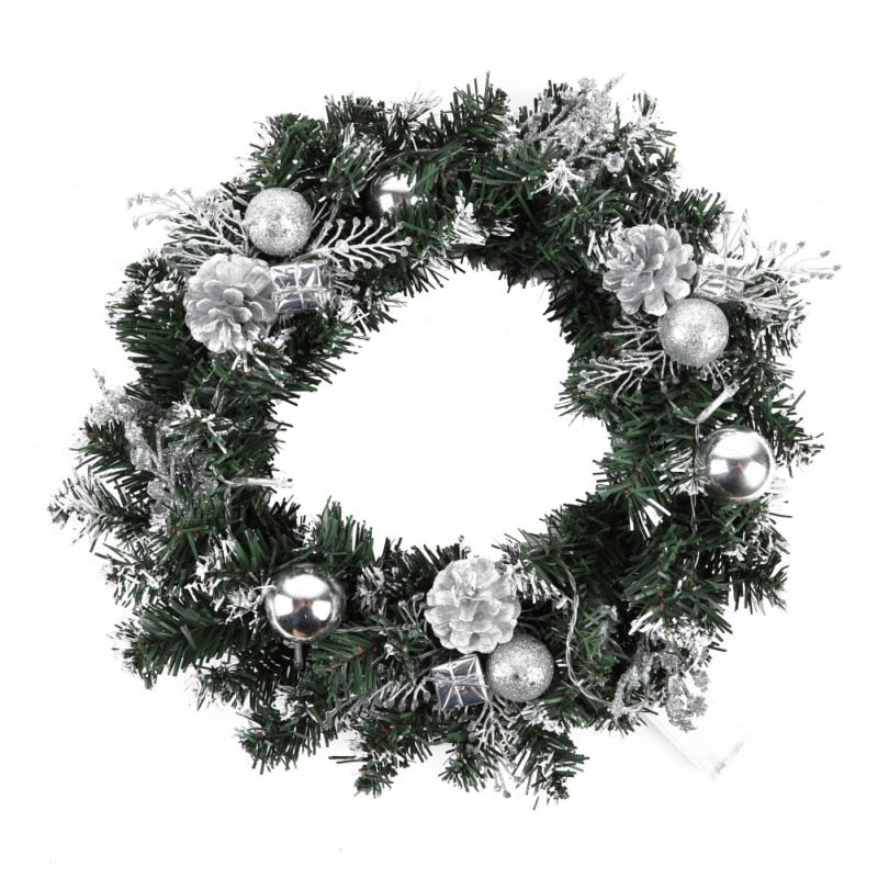 Artificial LED Lighted Christmas Hanging Wreath