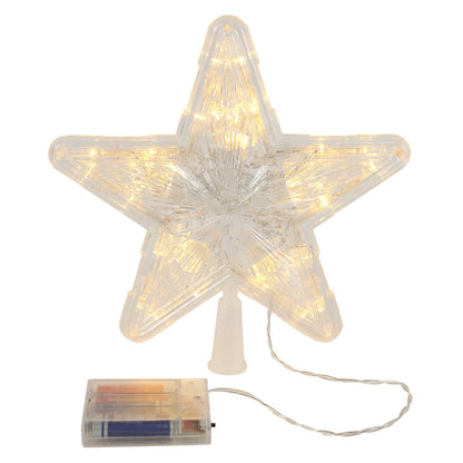 Lighted Glowing LED Christmas Tree Star Topper