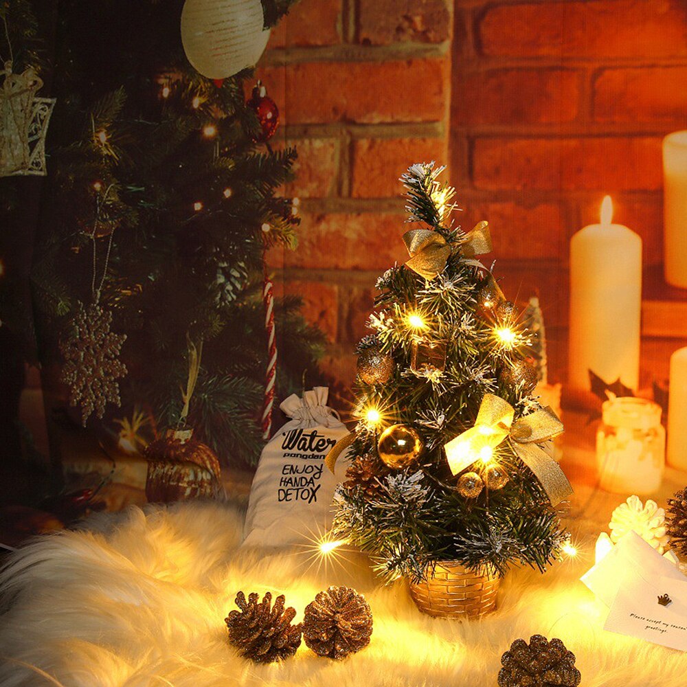 Small Prelit Artificial Tabletop Christmas Tree With Lights